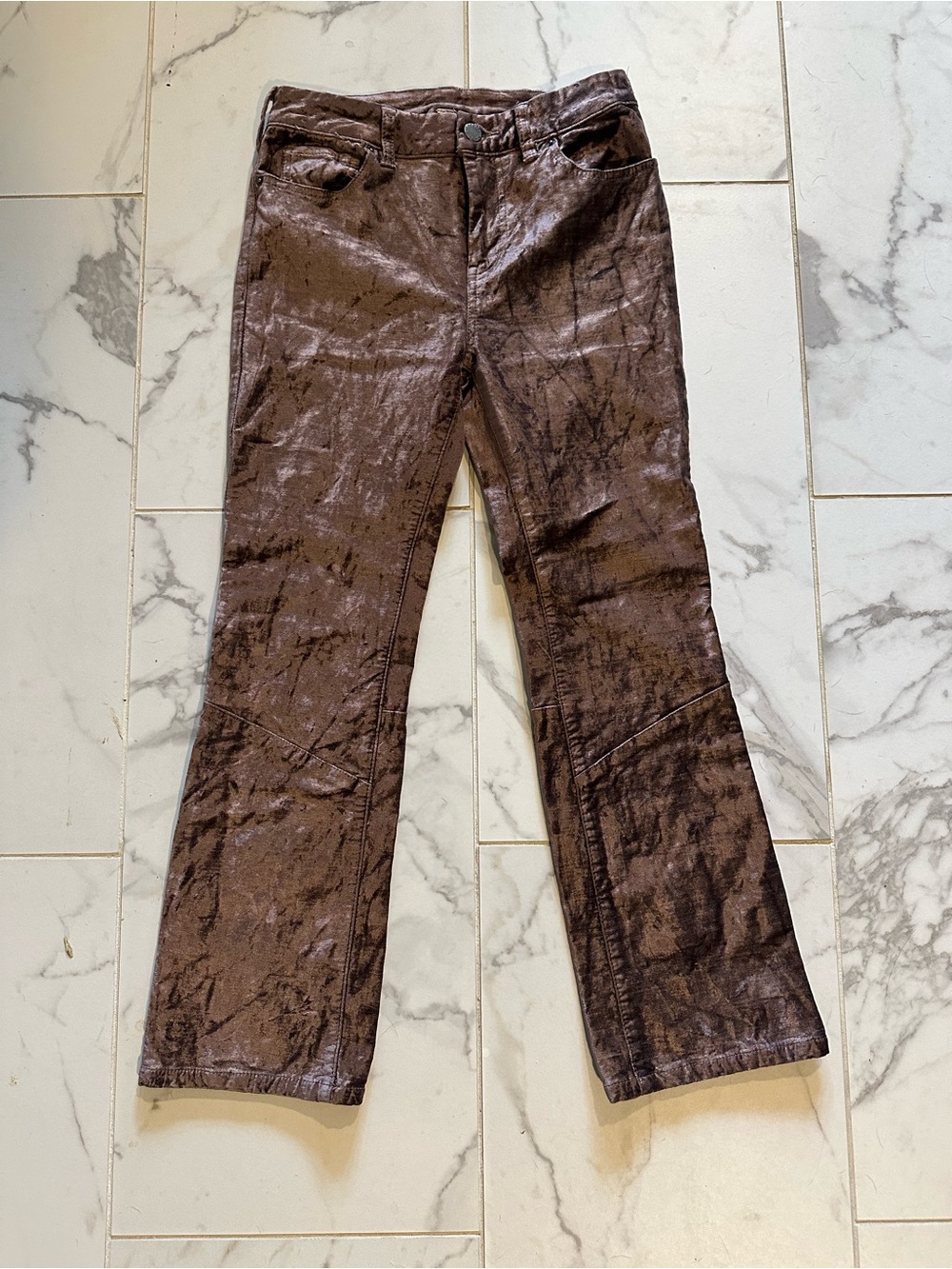 Free People Brown Velvet Flare Jeans